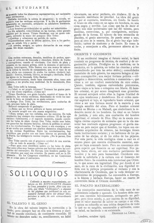 El estudiante (Madrid), #1, (6-12-1925), p. 7